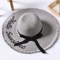 Dámsky slamený klobúk s nápisom
