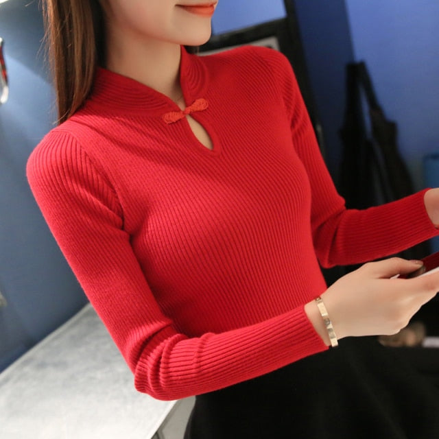 Dámsky elastický elegantný sveter