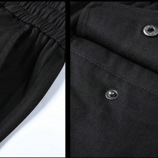Dámske čierne cargo nohavice (Výpredaj)
