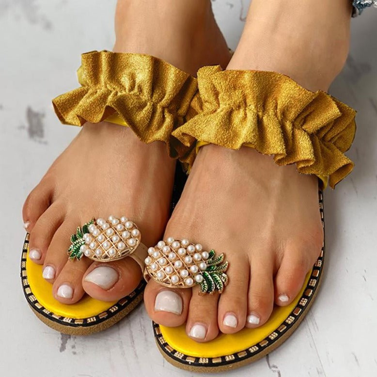 Dámske sandále s ananasom
