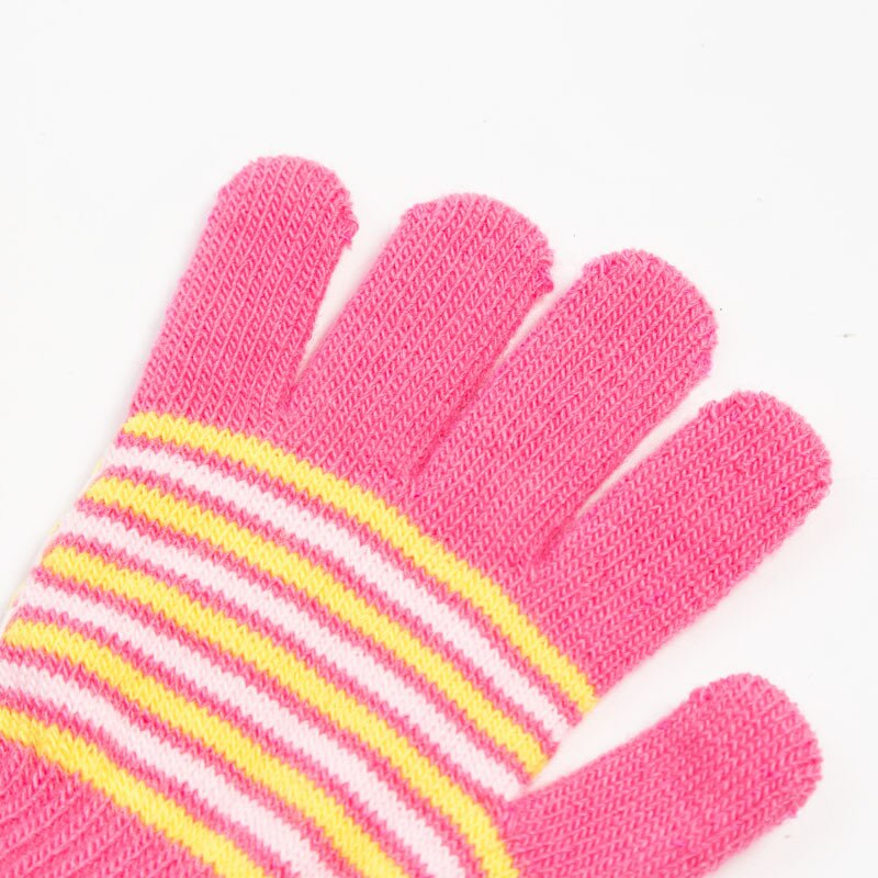 Detské hrubé rukavice s prúžkami