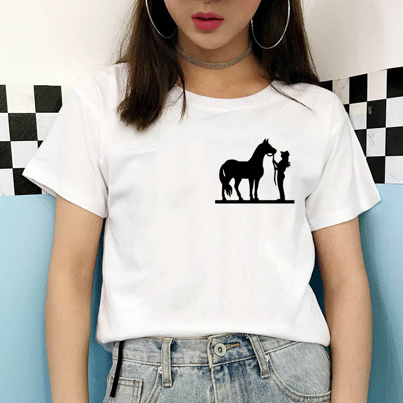 Dámske tričko so siluetou koňa