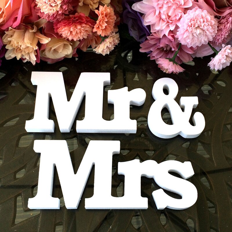 Svadobný nápis Mr&Mrs