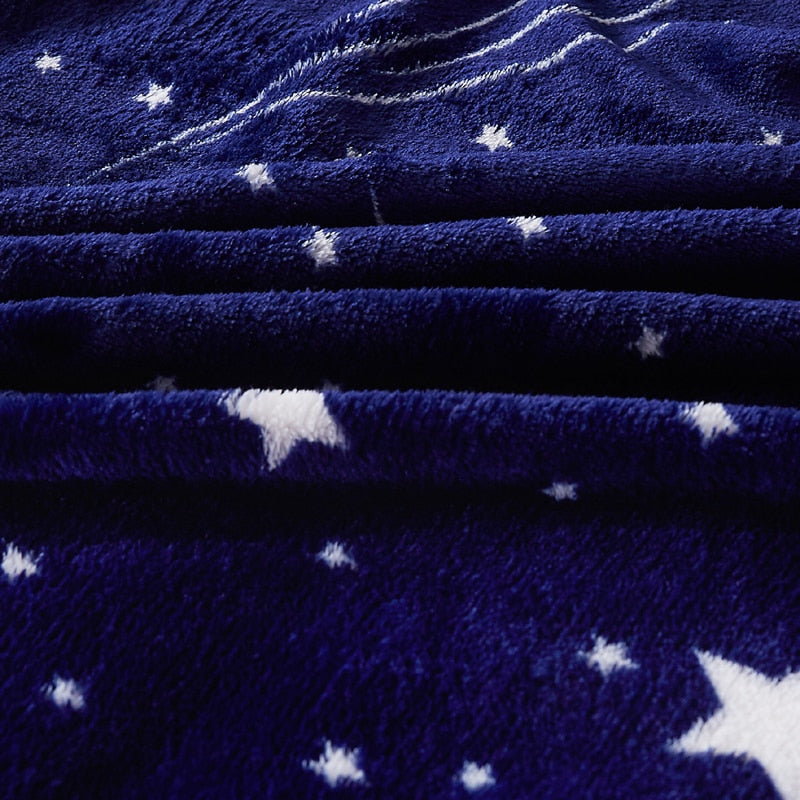 Tmavomodrá deka s hviezdičkami