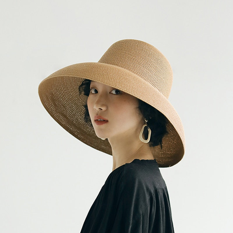 Dámsky slamený klobúk Audrey Hepburn