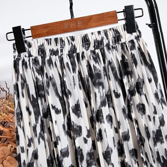 Dámska maxi sukňa s leopardím vzorom