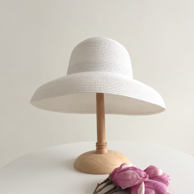 Dámsky slamený klobúk Audrey Hepburn