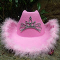 Dievčenský kovbojský klobúk ružový