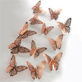 3D Motýle na stenu sada 12 ks