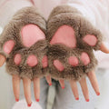 Dámske rukavice v tvare medvedích labiek