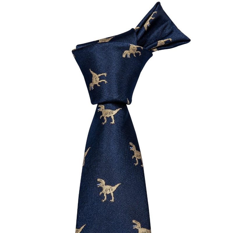 Pánska kravata s dinosaurami v sete