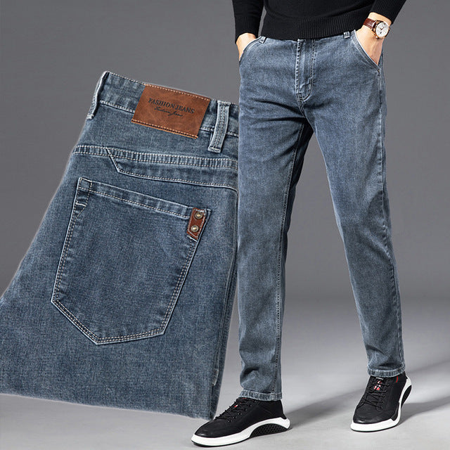 Pánske rovné strečové basic džínsy