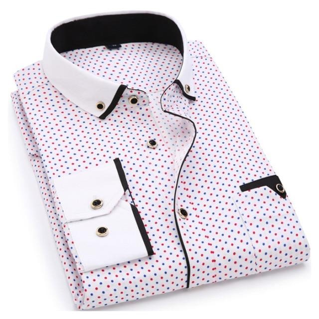 Pánska elegantná košeľa s drobným vzorom (Výpredaj)
