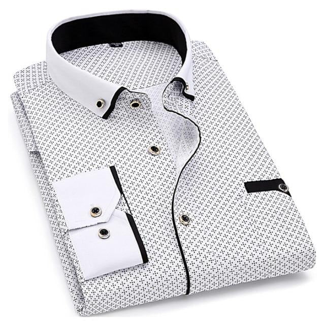 Pánska elegantná košeľa s drobným vzorom (Výpredaj)
