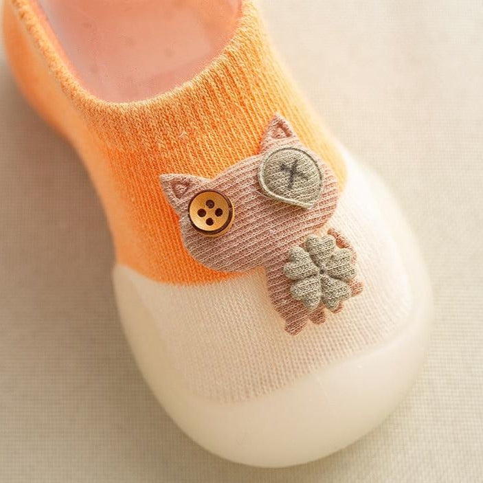 Detské  protišmykové ponožky s mačičkou