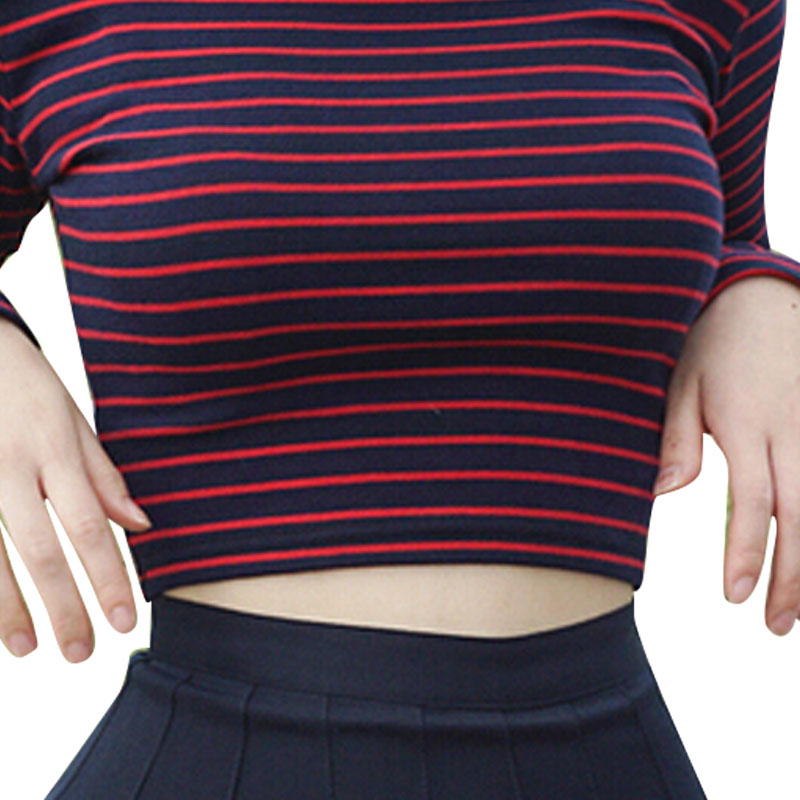 Dámsky prúžkovaný crop top