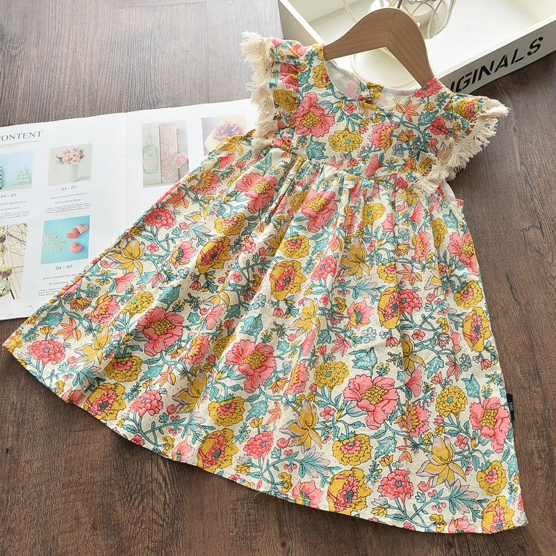 Dievčenské kvetinkové šaty