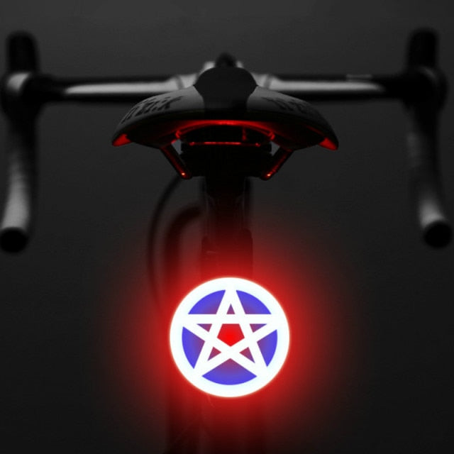 Zadné svetlo na bicykel v tvare srdca