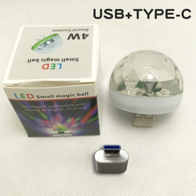 Prenosné mini disko svetlo