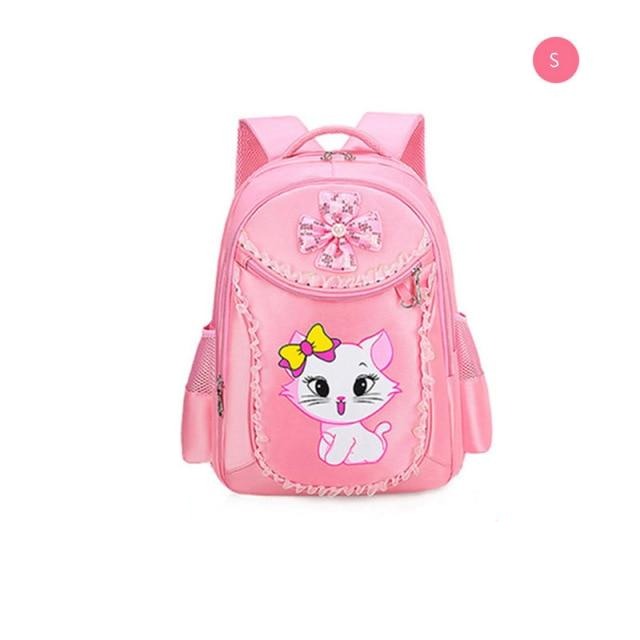 Ružový detský ruksak s mačičkou
