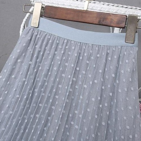 Dámska tylová sukňa s čipkou (Výpredaj)