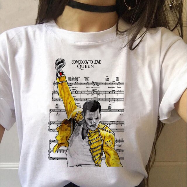 Dámske tričko s potlačou Freddie Mercury