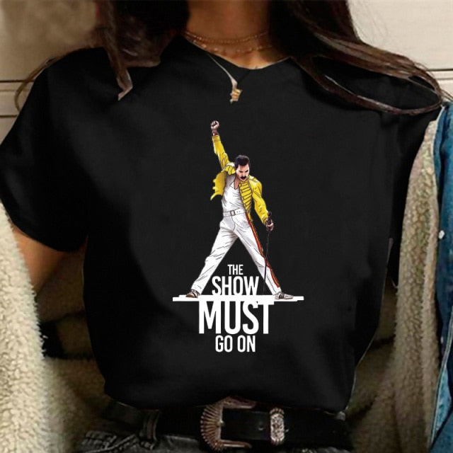 Dámske tričko s potlačou Freddie Mercury