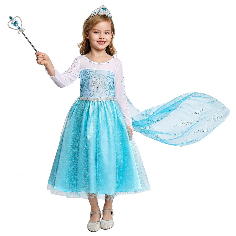 Dievčenské šaty princeznej Elsy z Ľadového kráľovstva