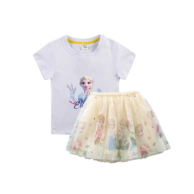 Dievčenské tričko so sukňou Frozen