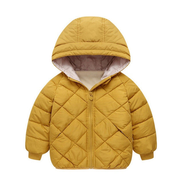 Detská hrubá zimná bunda s kapucňou