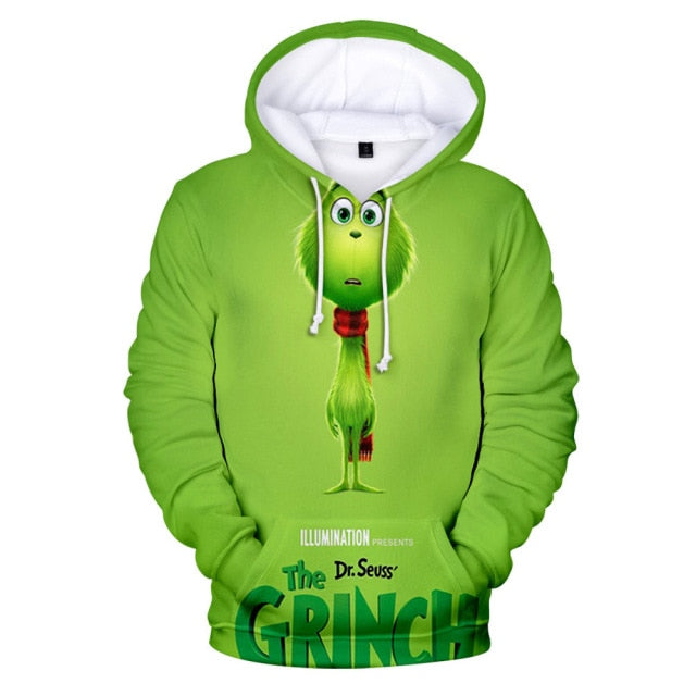 Pánska mikina so zeleným Grinchom