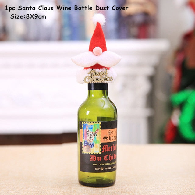 Vianočné dekorácie na fľašu