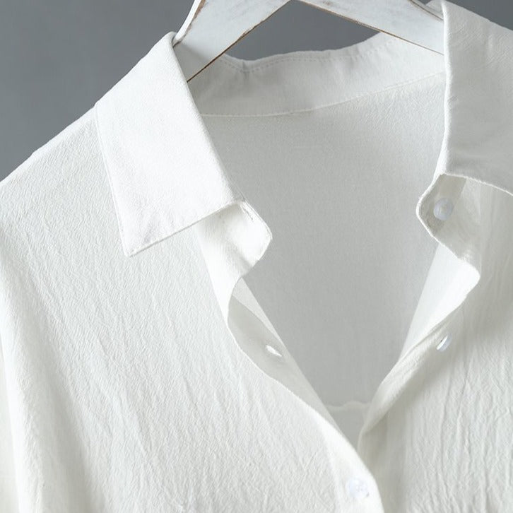 Dámske dlhé košeľové šaty z bavlny
