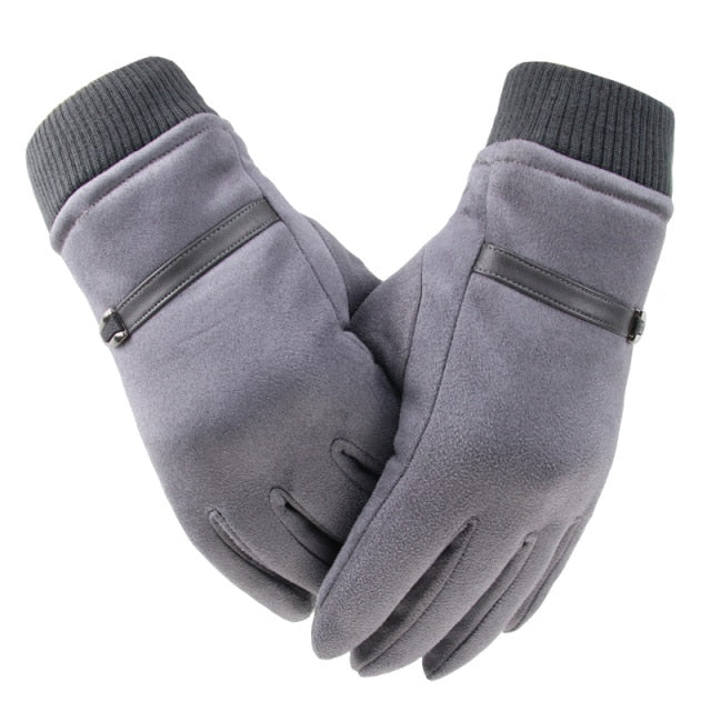 Pánske semišové rukavice na zimu (Výpredaj)