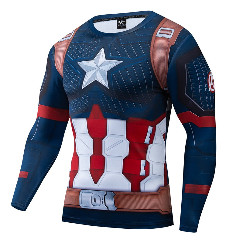 Pánske elastické tričko Captain America