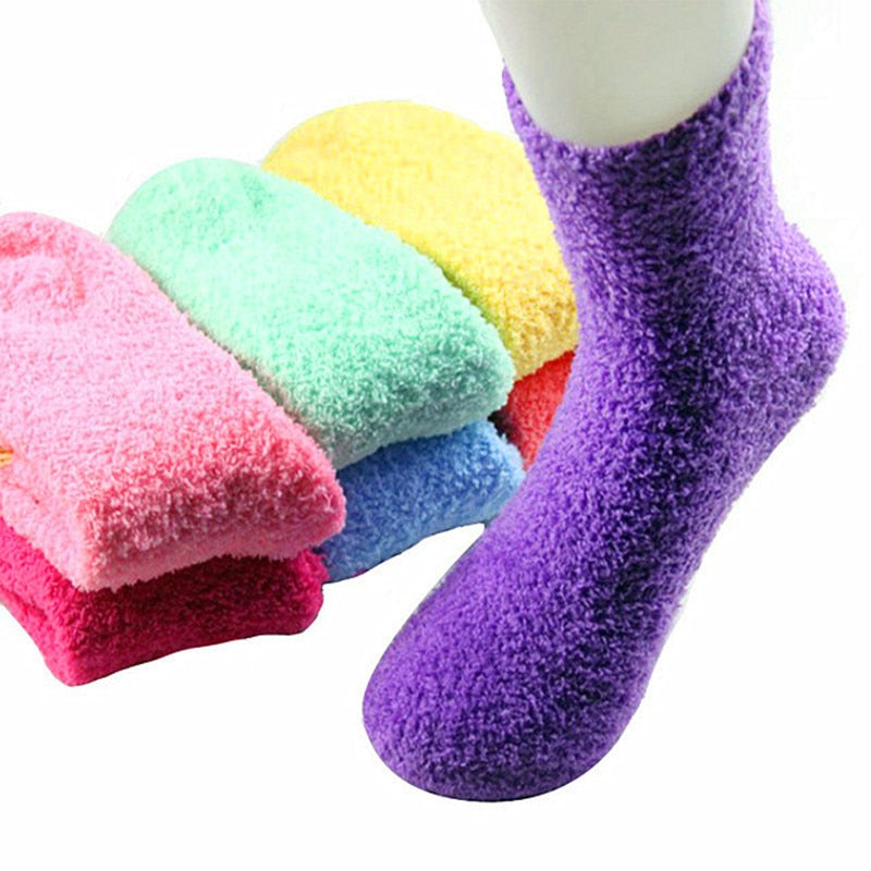 Dievčenské teplé chlpaté ponožky (Výpredaj)