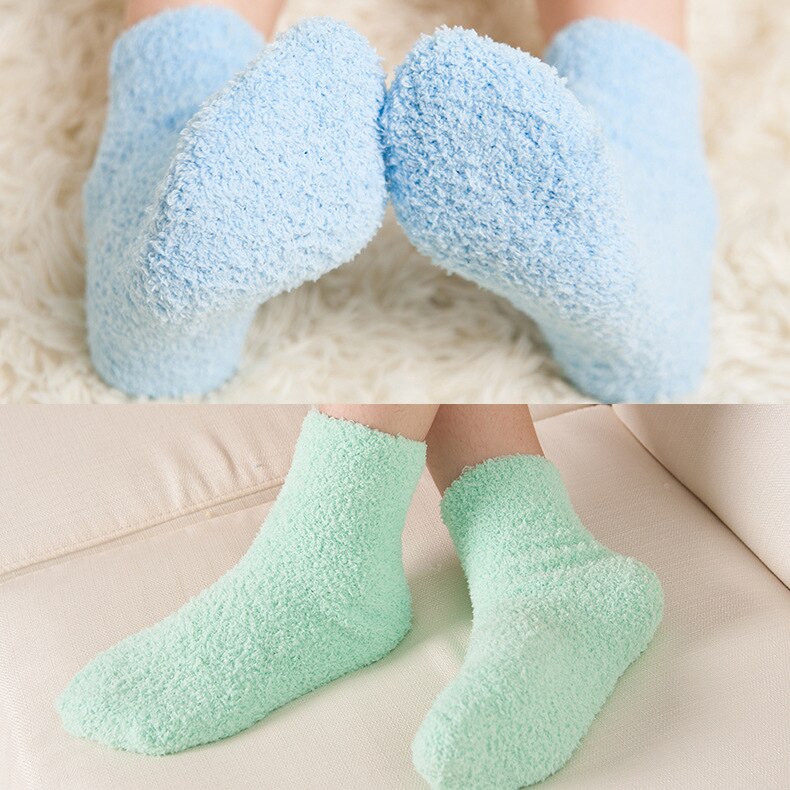 Dievčenské teplé chlpaté ponožky