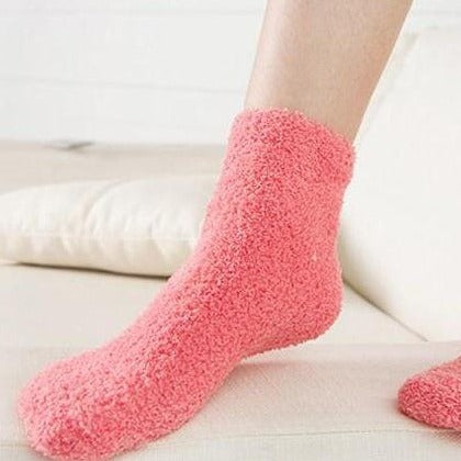 Dievčenské teplé chlpaté ponožky