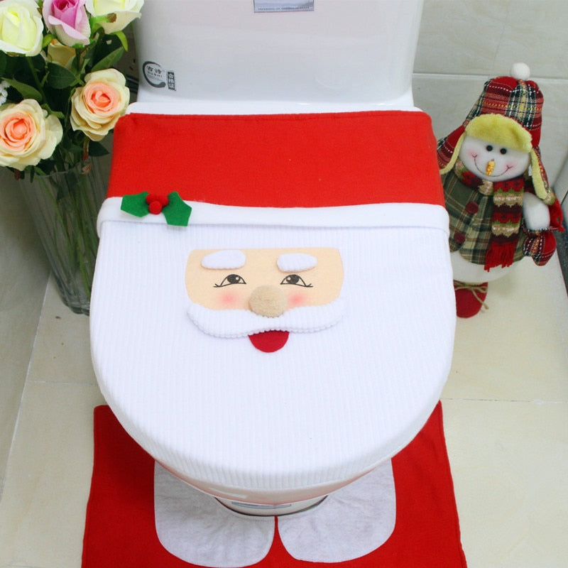 Vianočný poťah na toaletu