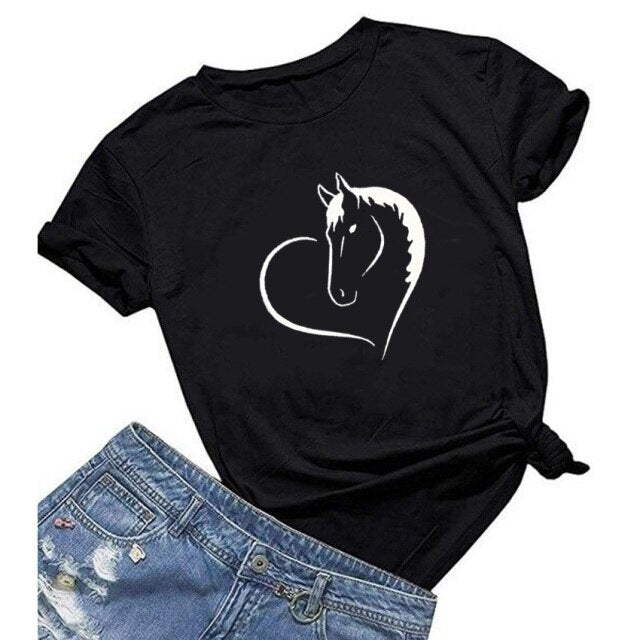 Dámske tričko pre milovníčku koňov