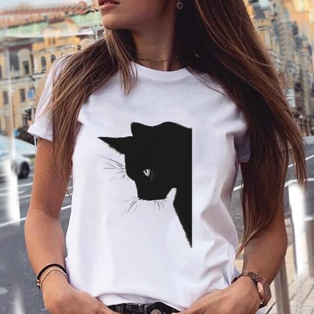 Dámske tričko s mačkou