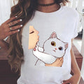 Dámske tričko s potlačou mačiek