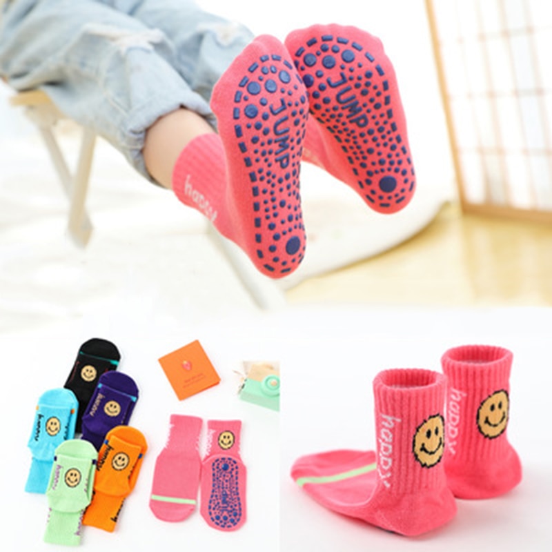 Detské protišmykové ponožky so smajlíkom