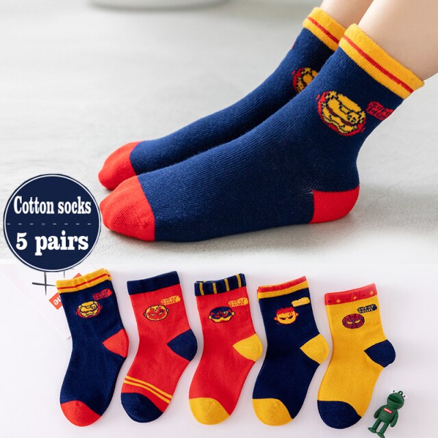 Detské bavlnené ponožky 5 párov