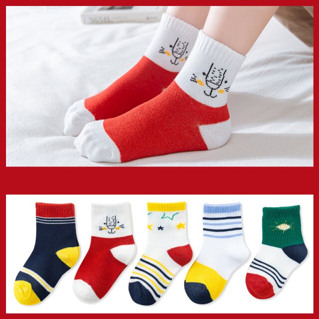 Detské bavlnené ponožky 5 párov