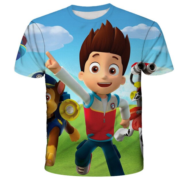 Detské tričko s 3D potlačou Labková Patrola
