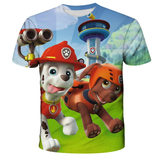 Detské tričko s 3D potlačou Labková Patrola