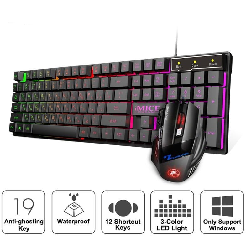 Herná klávesnica a myš s RGB podsvietením
