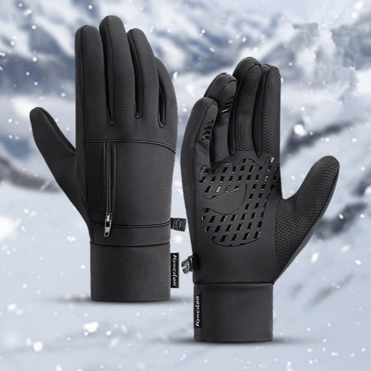 Čierne lyžiarske rukavice