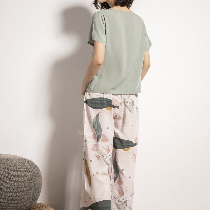 Dámske pyžamo s japonskou potlačou